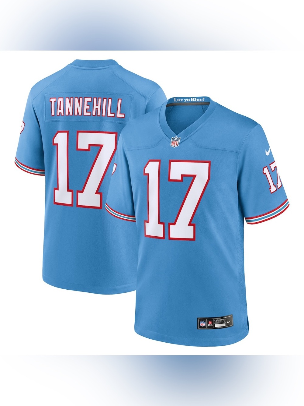 Nike Ryan Tannehill Light Blue Tennessee Titans Oilers Throwback Youth M 10/12